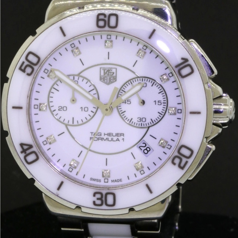 Tag Heuer Formula 1 White Watch ceramic pre owned